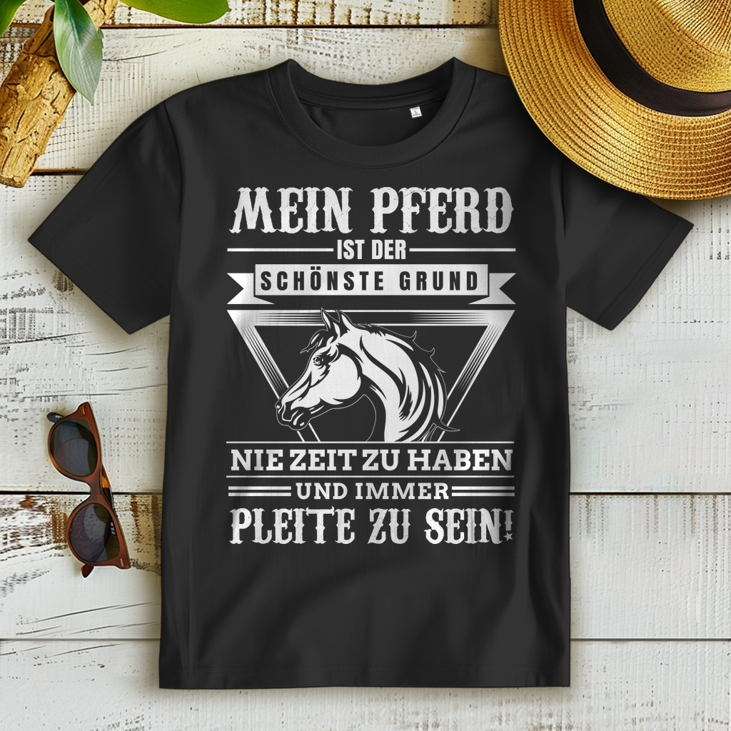 Mein Pferd – T-Shirt für Reiterinnen mit Humor – Bio Baumwolle Damen Shirt