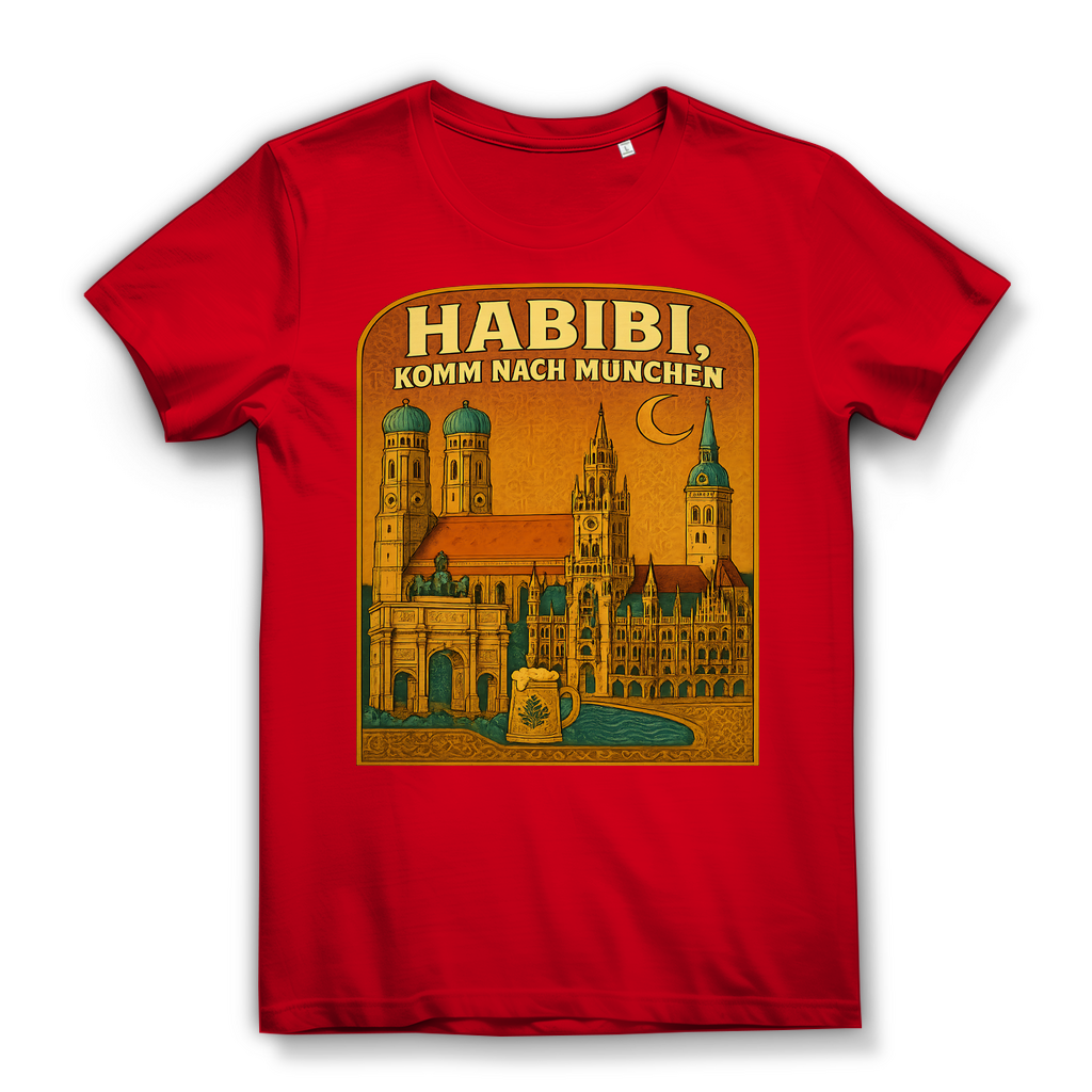 Habibi komm nach München - Damen Premium Bio T-Shirt Red