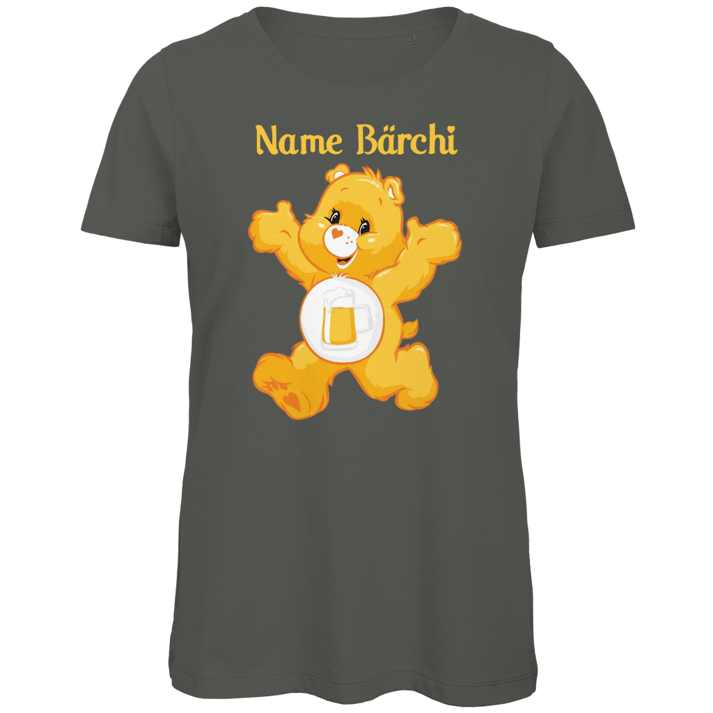 Bier Bärchi - Glücksbärchi - Personalisierbar - Damen Premium Bio T-Shirt Millennial Khaki