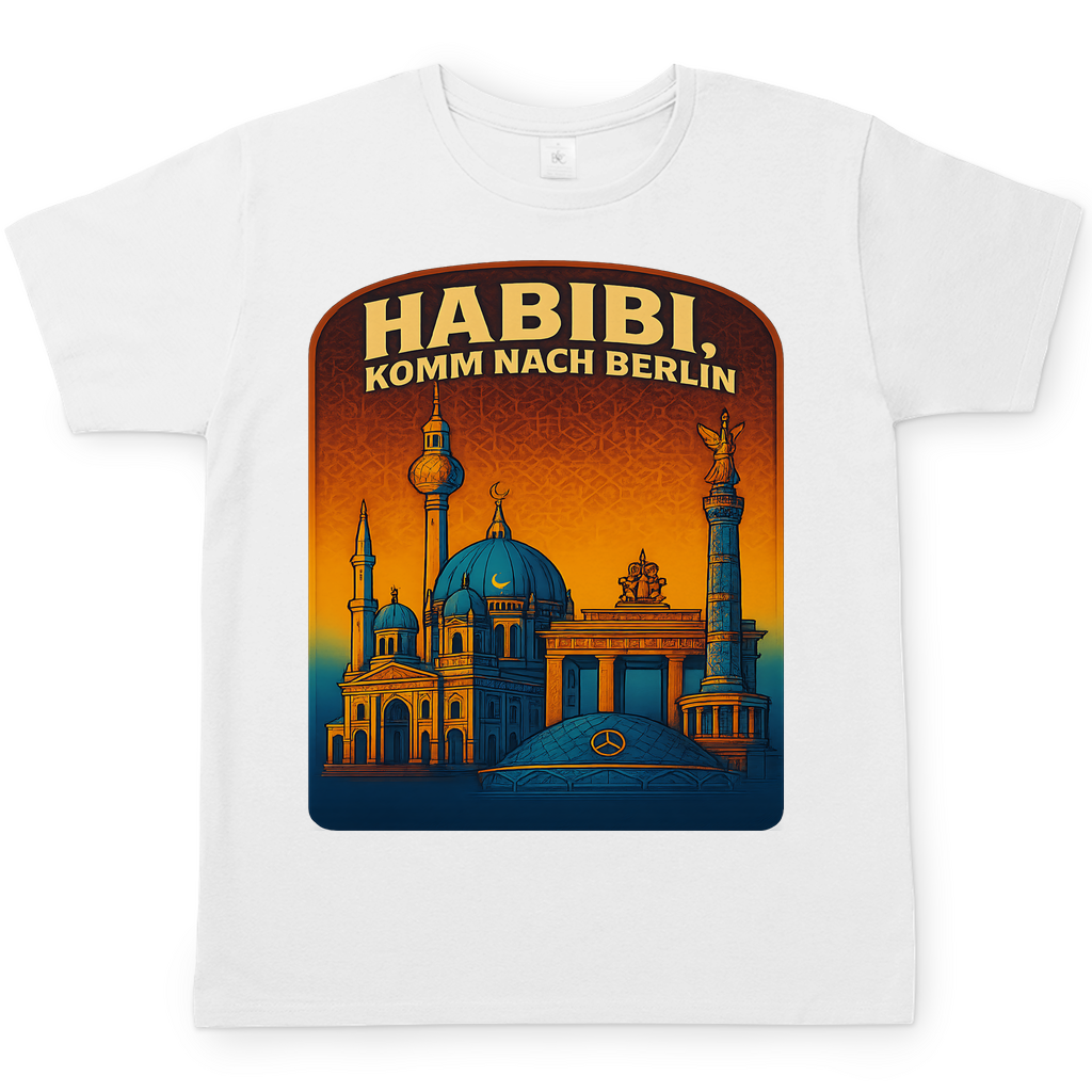 Habibi komm nach Berlin - Herren T-Shirt White