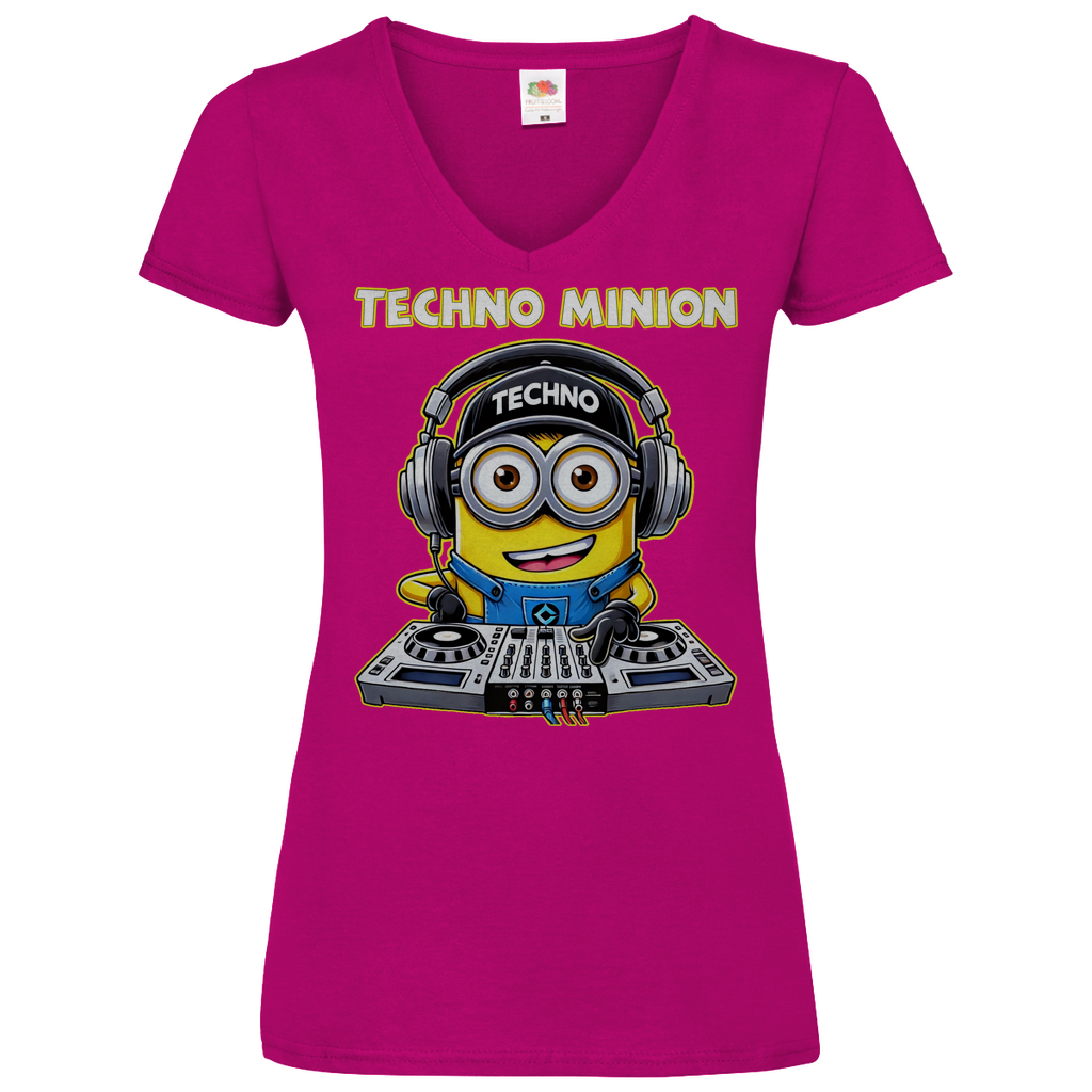 Techno Minion - V-Neck Damenshirt
