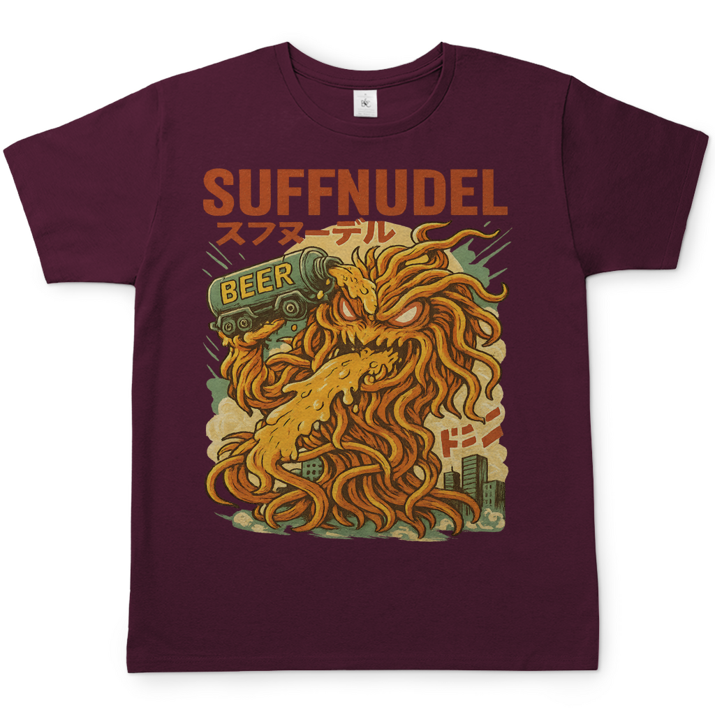 Suffnudel Bier Monster Nudel Kaiju - Herren T-Shirt Burgundy