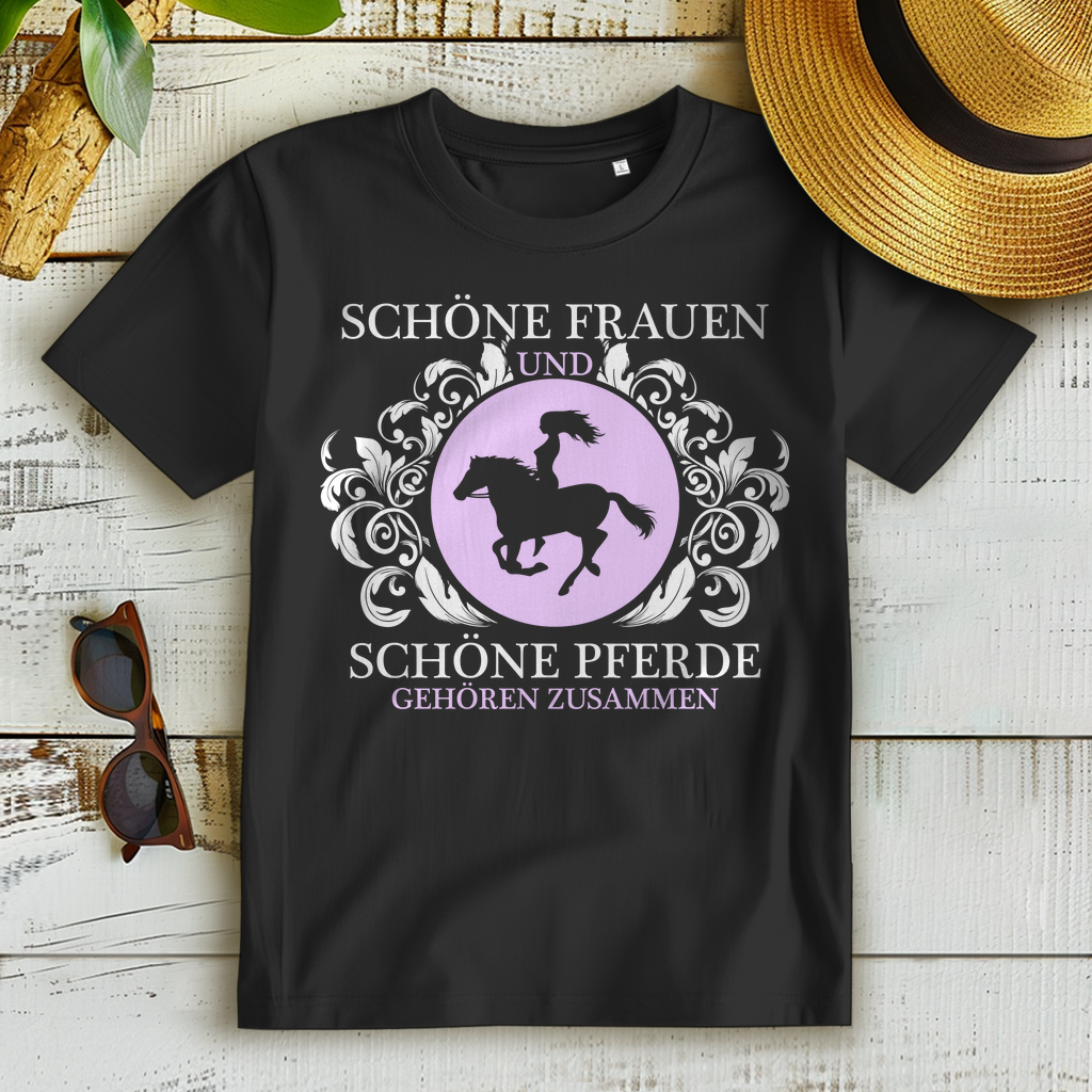 Schöne Frauen schöne Pferde – Damen T-Shirt für Reiterinnen