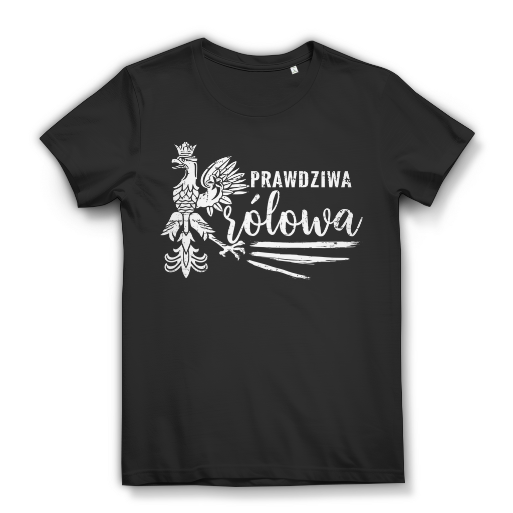 Polska Damen Shirt – Prawdziwa Królowa – Echte Königin Polen T-Shirt Frauen Black
