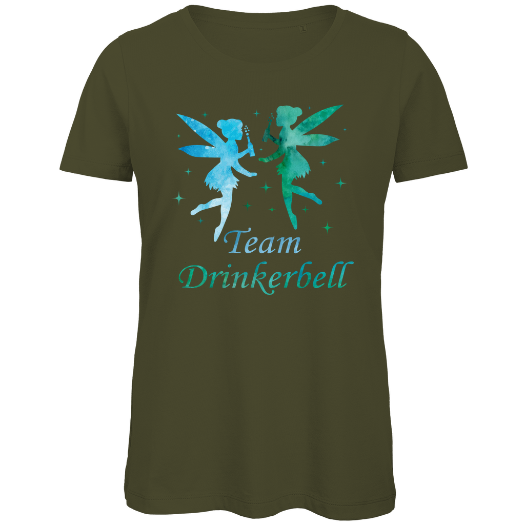 Team Drinkerbell - Prinzessin Aquarell - Damen Premium Bio T-Shirt Khaki