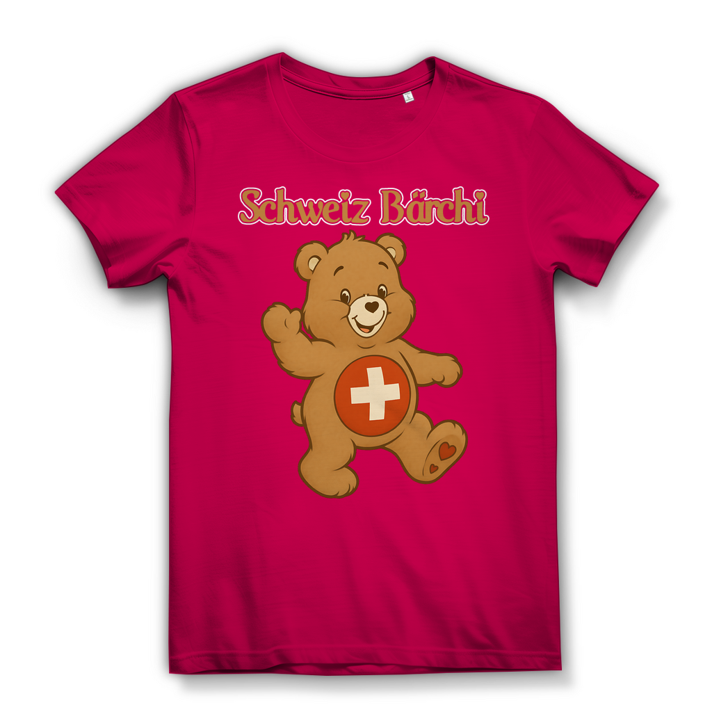 Schweiz Bärchi - Glücksbärchi - Damen Premium Bio T-Shirt Fuchsia