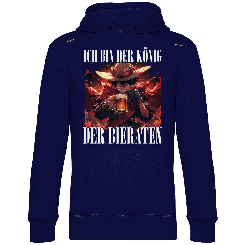 König der Bieraten - One Piece Ruffy - Unisex Hoodie Navy Blue