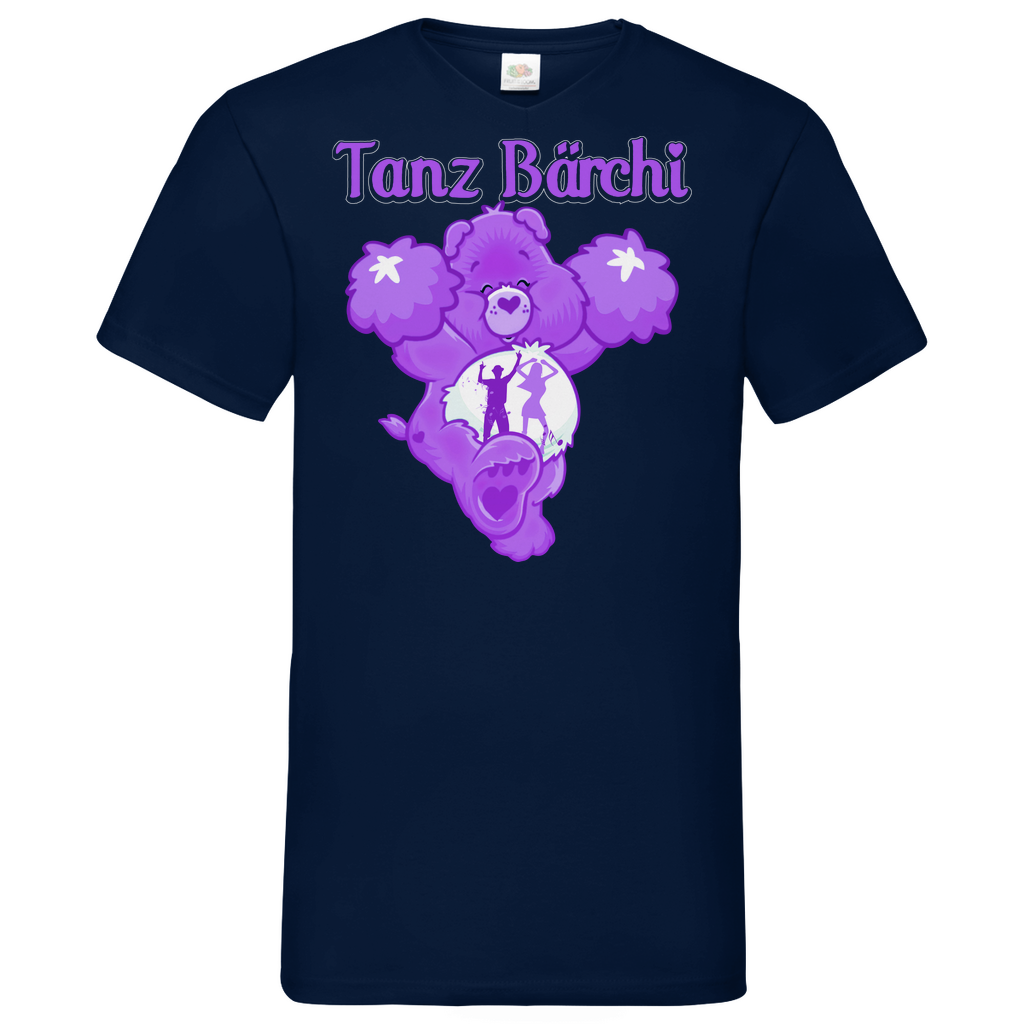 Tanz Bärchi - Glücksbärchi - Herren V-Neck Shirt Navy
