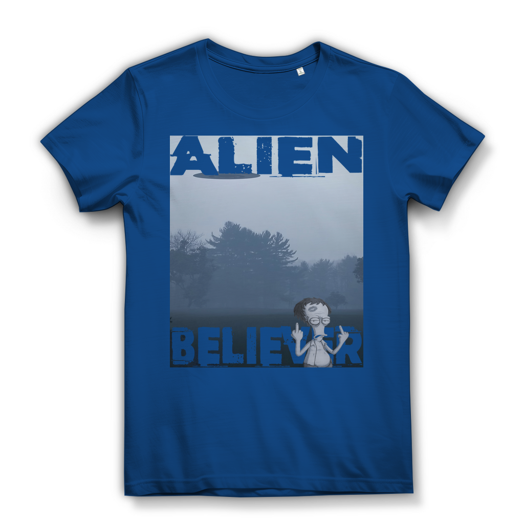 Alien Believer Roger - Damen Premium Bio T-Shirt Royal Blue