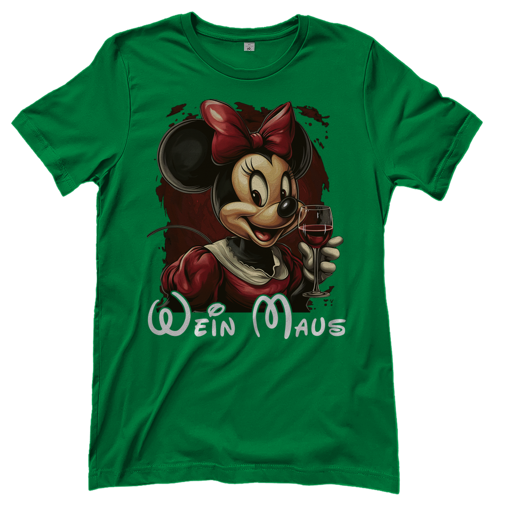 Wein Maus Retro - Damenshirt Kelly Green
