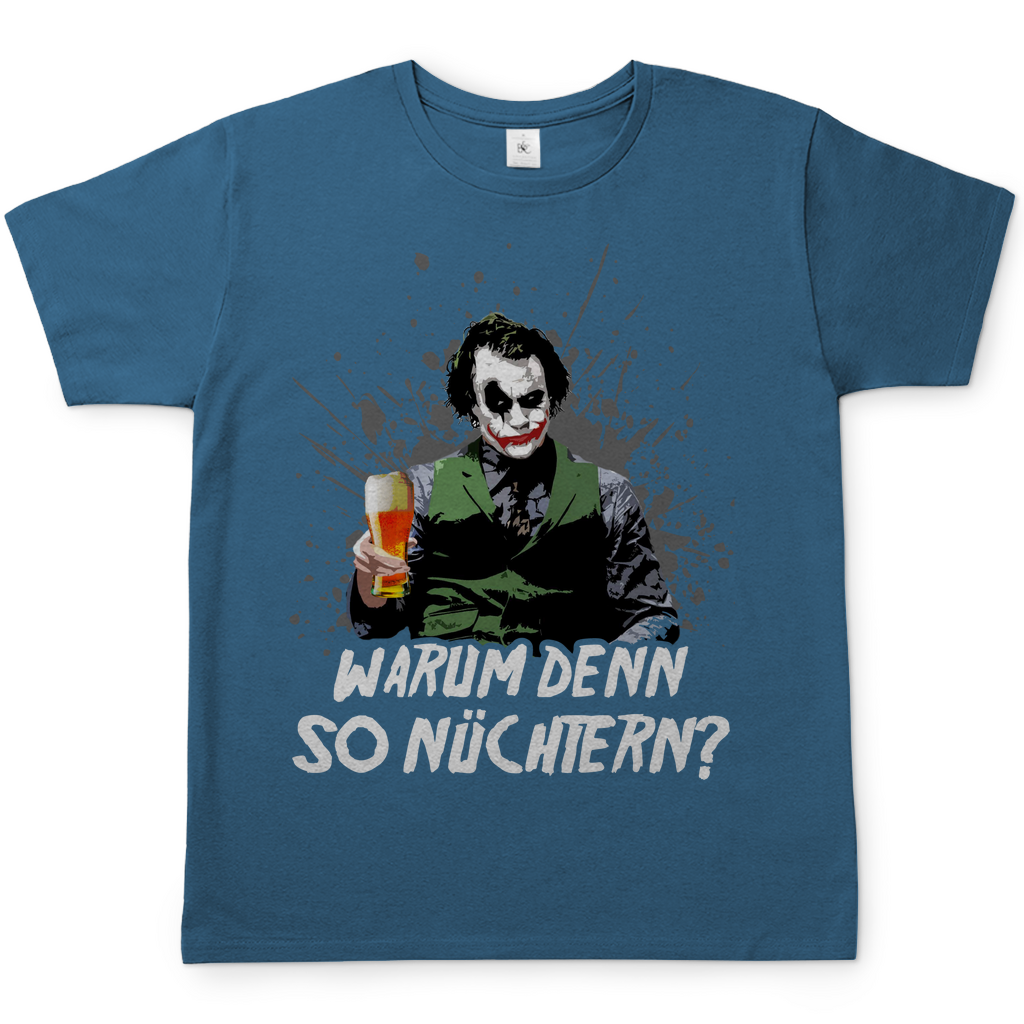 Warum denn so nüchtern? Joker - Herren Shirt Stone Blue