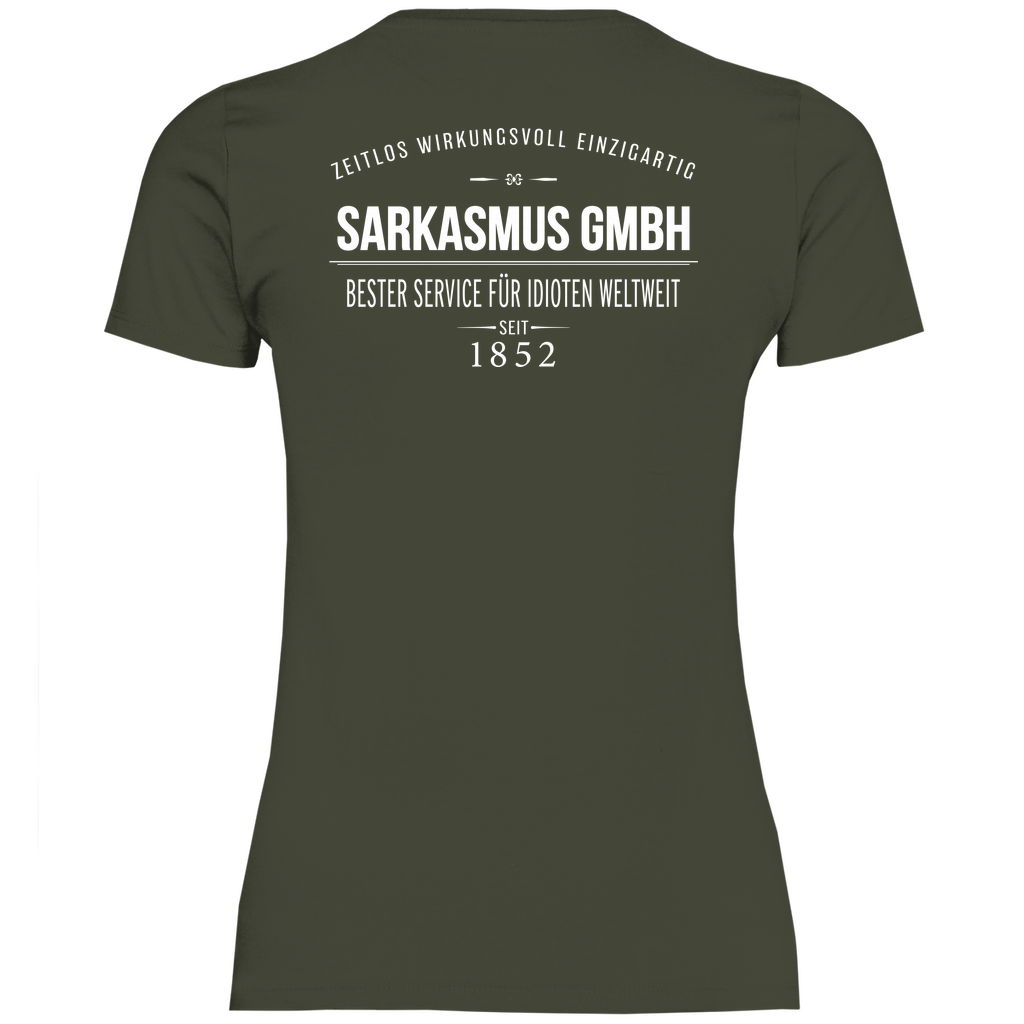 Sarkasmus GmbH bester Service für Idioten weltweit - Damenshirt Urban Khaki
