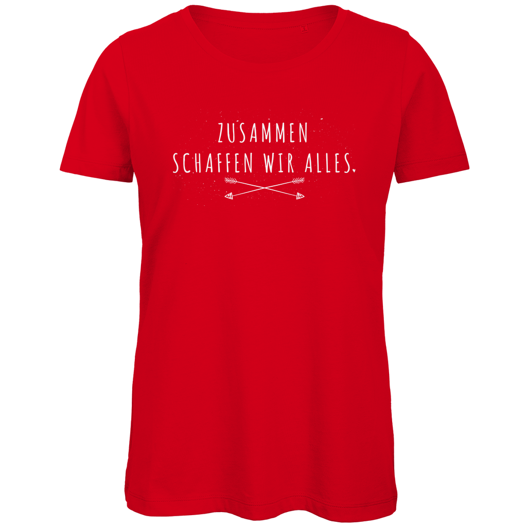 Zusammen schaffen wir alles - Damen Premium Bio T-Shirt Red
