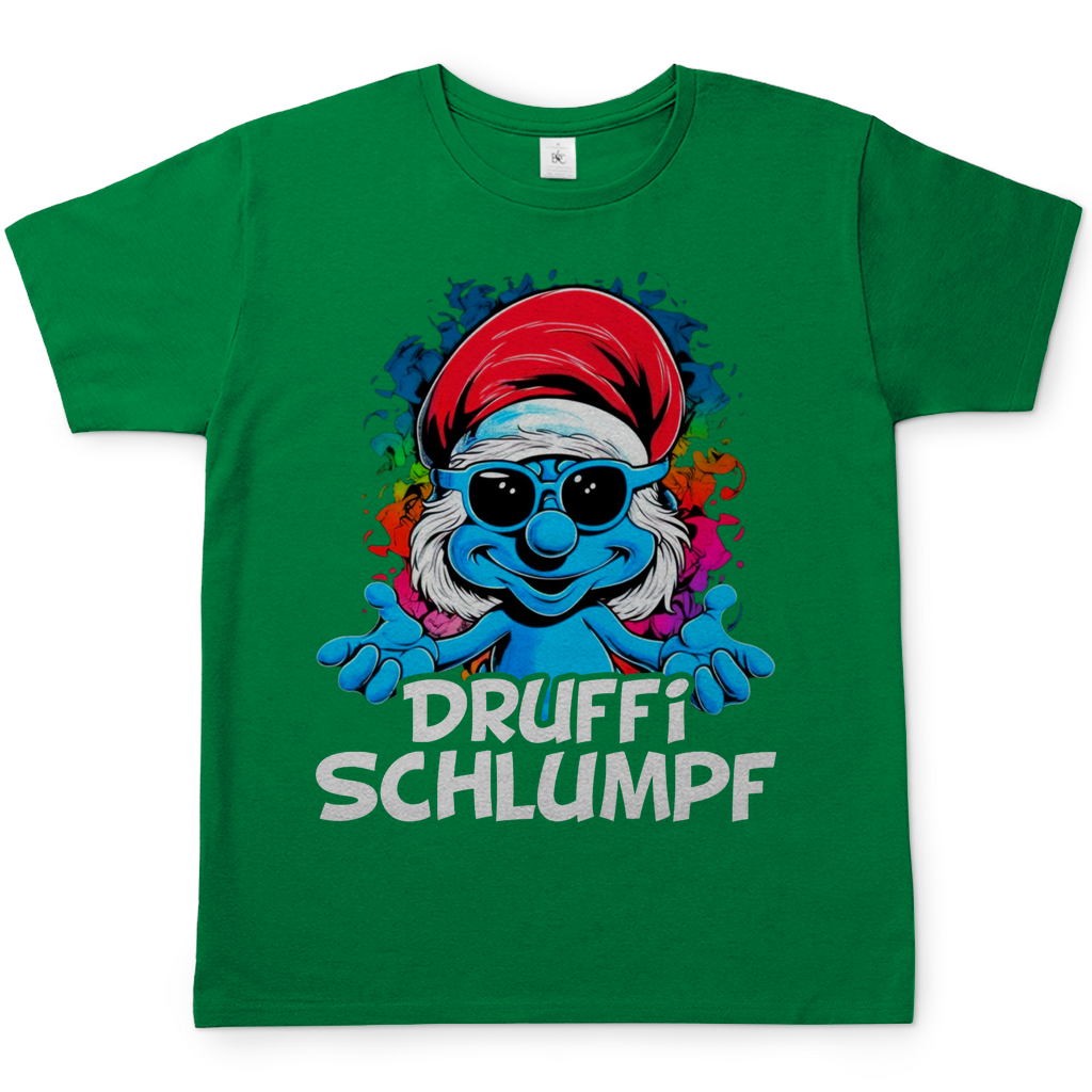 Druffi Schlumpf Grafik - Herren Shirt Kelly Green