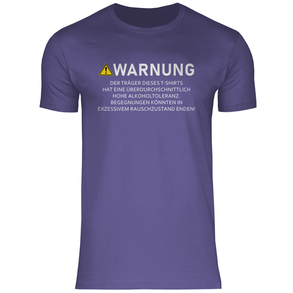 Warnung - Überdurchschnittliche Alkoholtoleranz - Herren Shirt Millennial Lilac