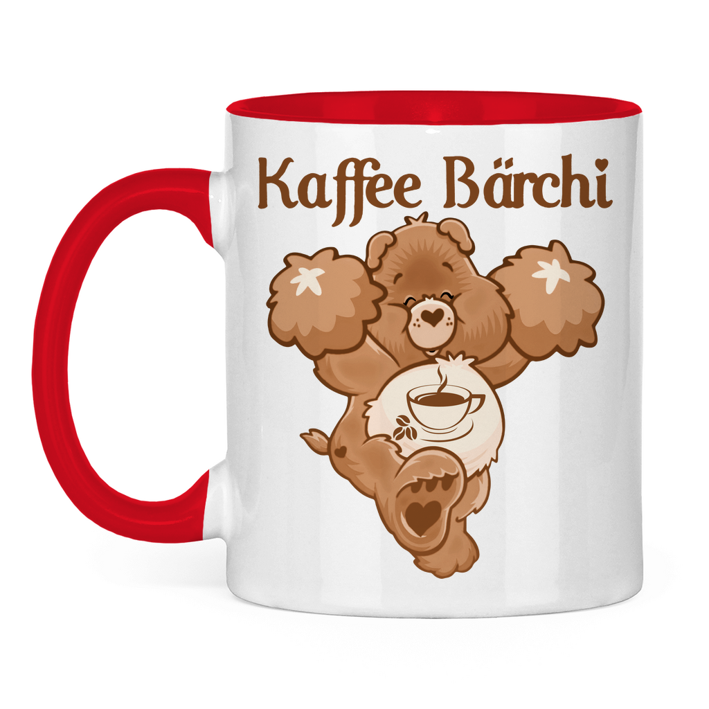 Kaffee Bärchi - Glücksbärchi - Tasse zweifarbig Red