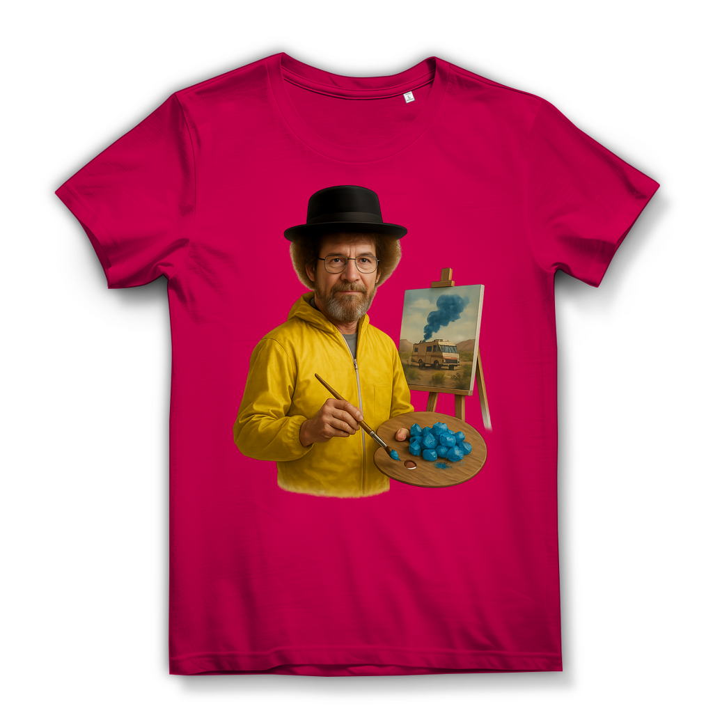 Bob Ross x Walter White Breaking Bad Mashup - Damen Premium Bio T-Shirt Fuchsia