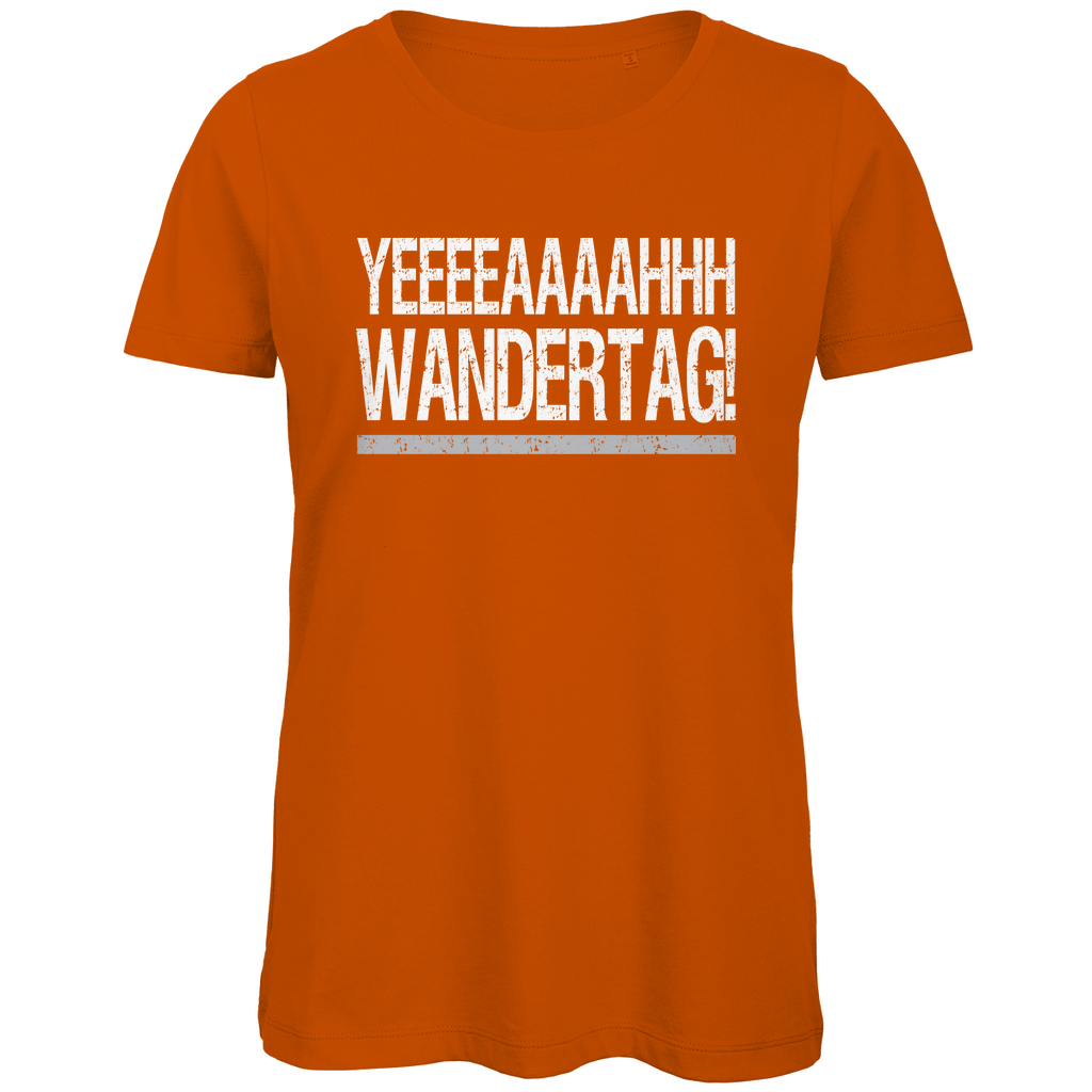 YEEEAH Wandertag! - Damen Premium Bio T-Shirt Urban Orange