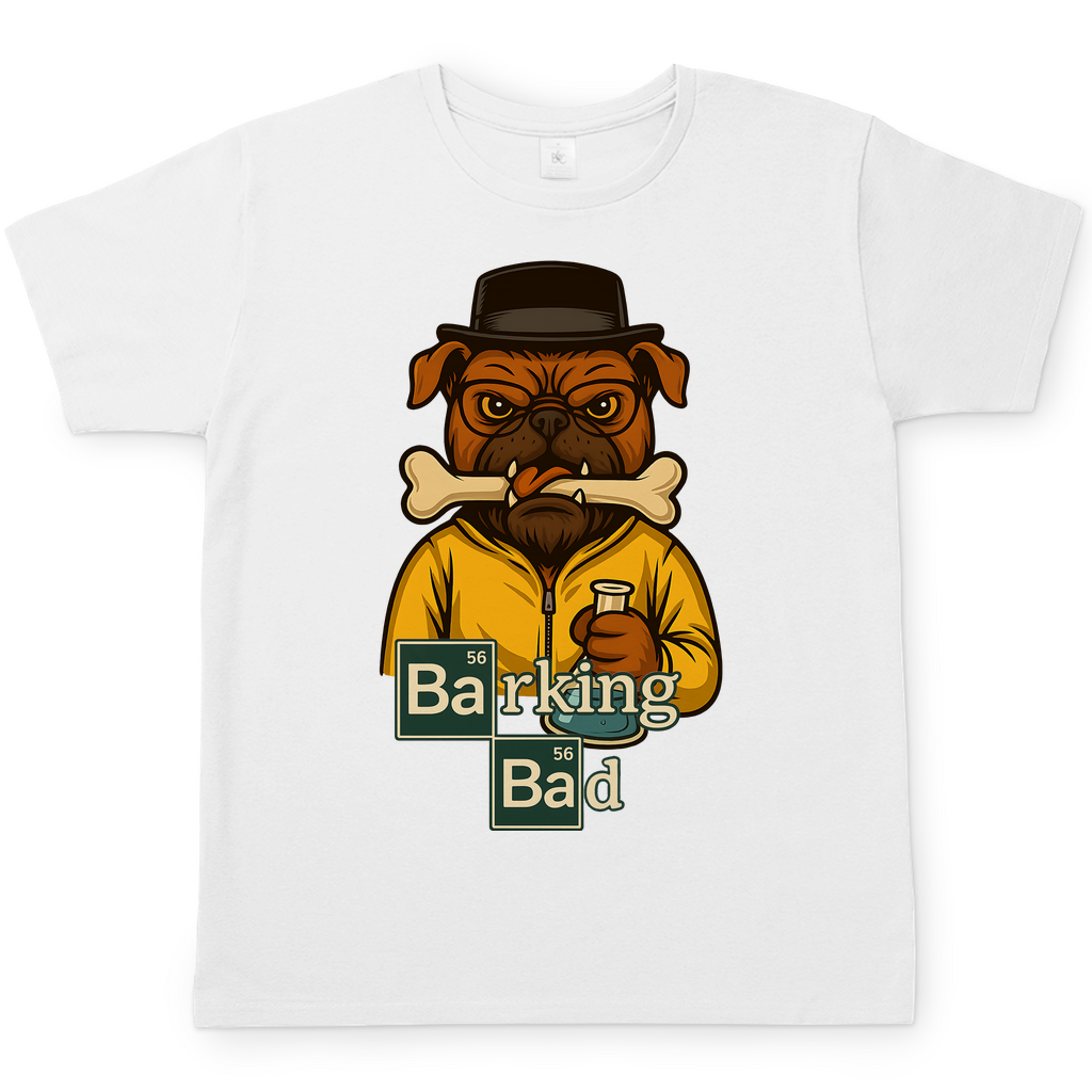 Breaking Bad Barking Bad Dog Hunde - Herren T-Shirt White