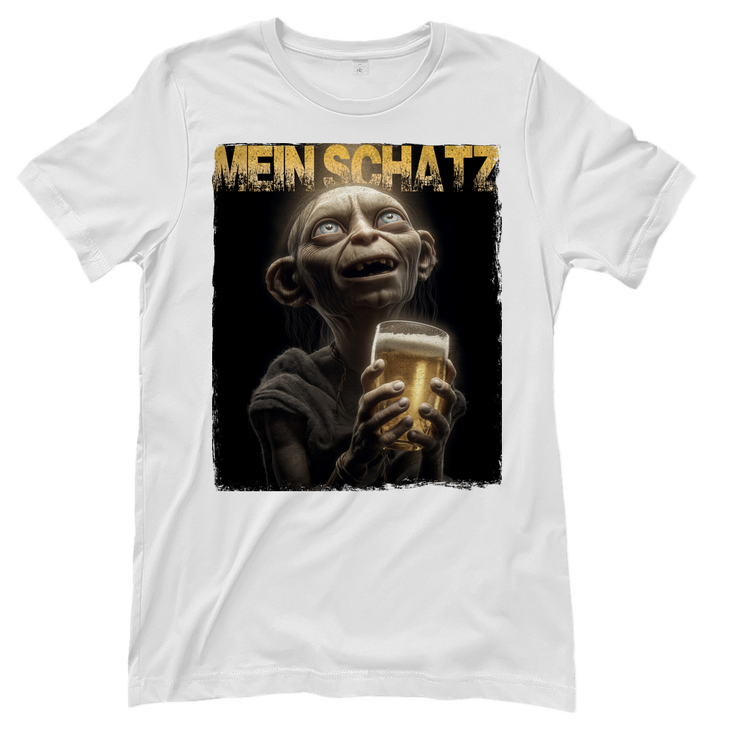 Bier Gollum mein Schatz Herr der Ringe LOTR - Damen T-Shirt White