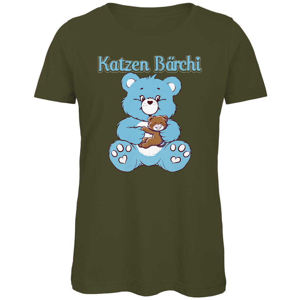 Katzen Bärchi - Glücksbärchi - Damen Premium Bio T-Shirt Khaki
