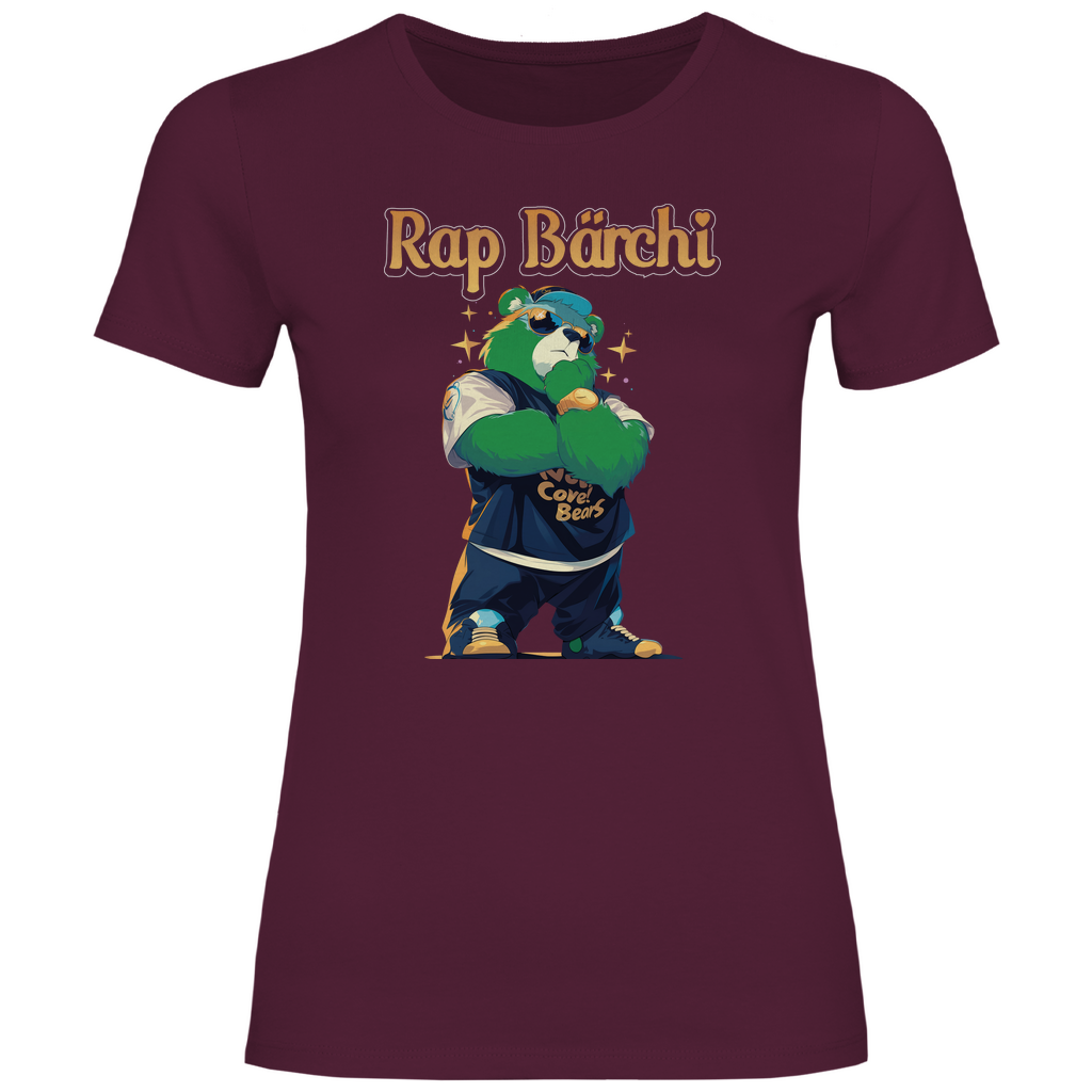 Rap Bärchi - Glücksbärchi - Damenshirt Burgundy