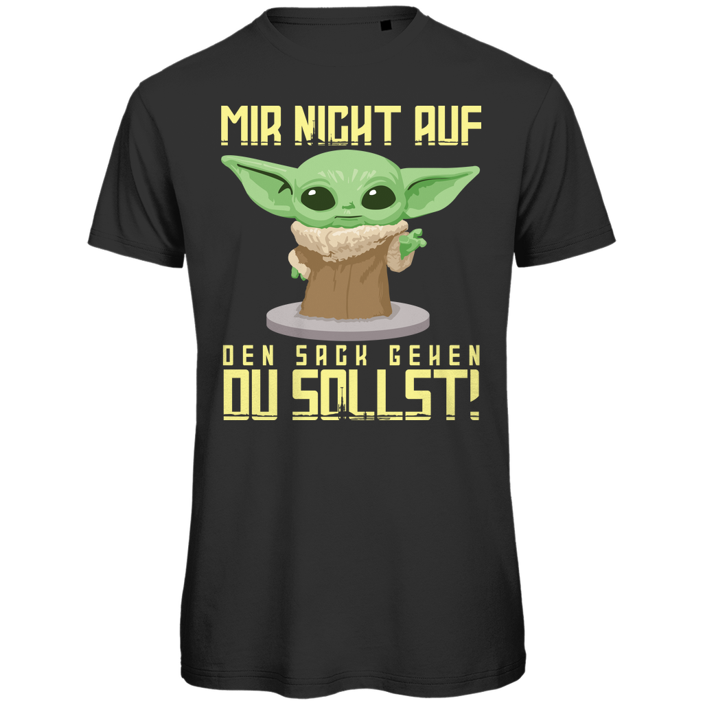 Mir nicht auf den Sack gehen du sollst Baby Yoda Grogu - Herren Premium Bio T-Shirt Black