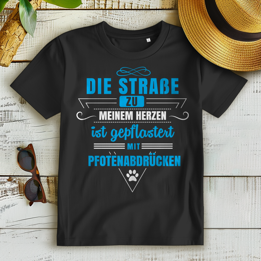 Hunde Pfoten führen zum Herzen – Damen T-Shirt für Hund Tierfreundinnen