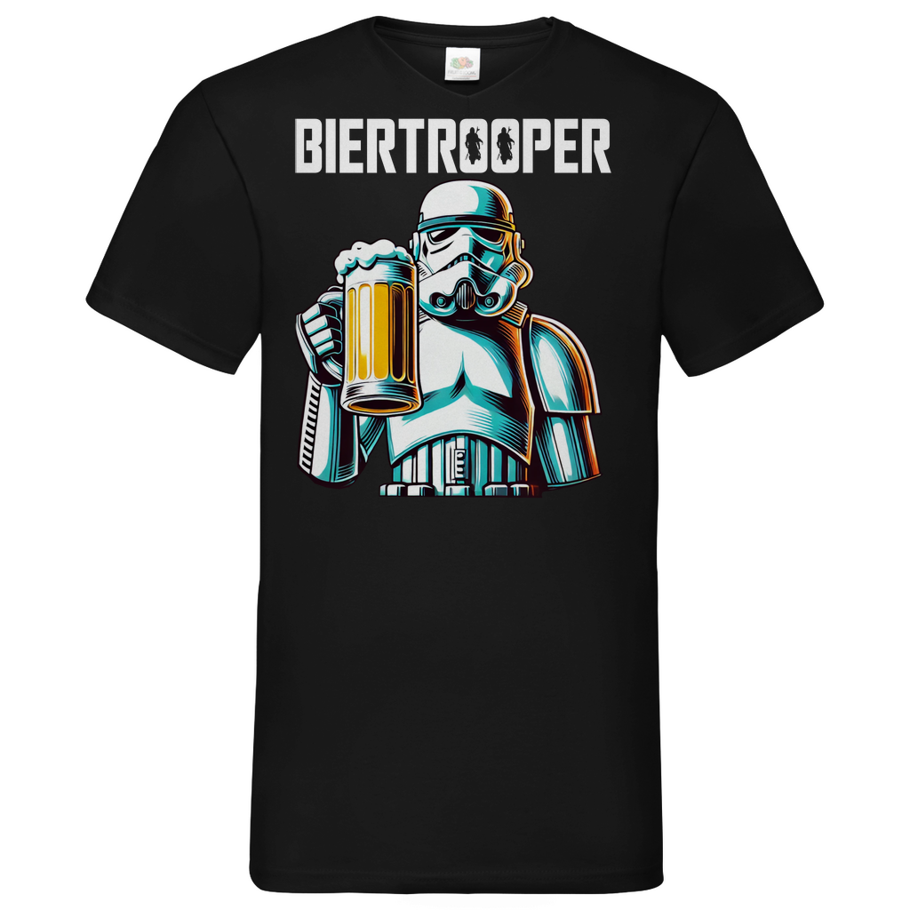 Biertrooper - Star Wars Stormtrooper - Herren V-Neck Shirt Black