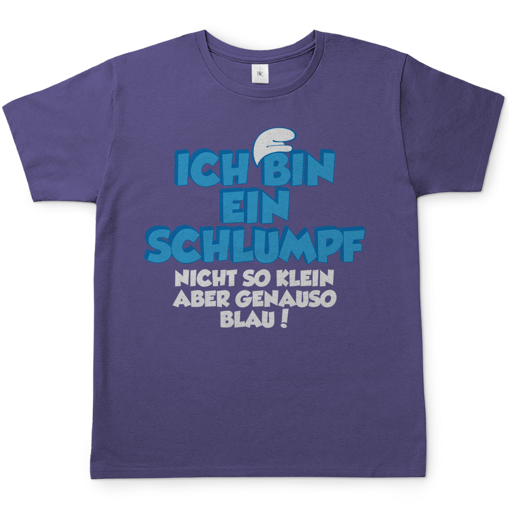 Ich bin ein Schlumpf nicht so klein aber genauso blau - Herren Shirt