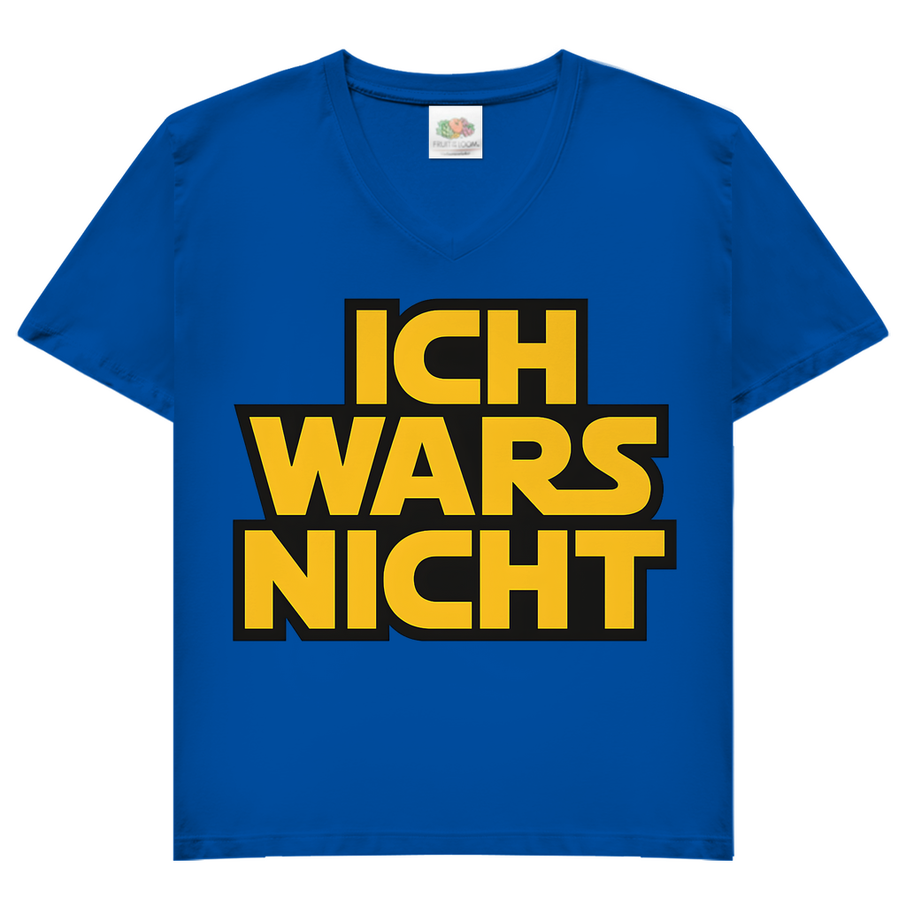 Ich Wars Nicht - Damen V-Neck T-Shirt Royal Blue
