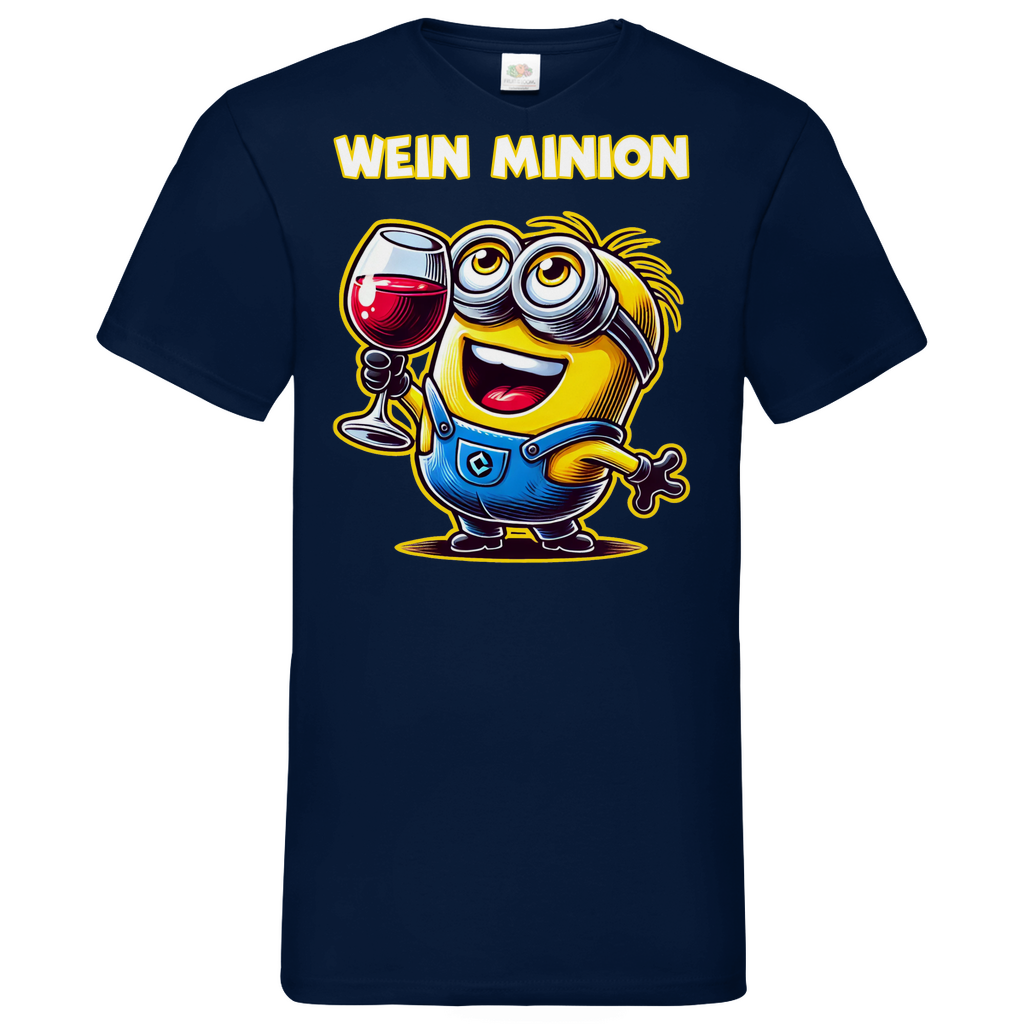 Wein Minion - Herren V-Neck Shirt