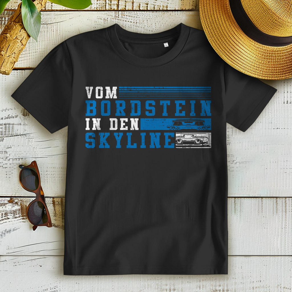 Skyline Damen Shirt – Vom Bordstein in den Skyline – JDM Auto Design Black