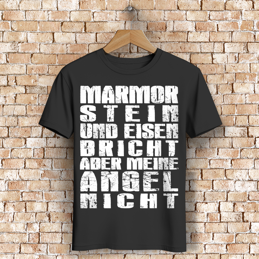 Sprüche Shirt Angeln – Marmor Stein Eisen Angel – Männer Geschenkidee