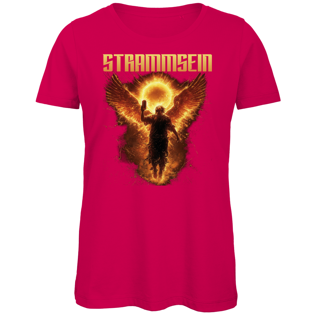 Strammsein Du Ich Wir Bier - Damen Premium Bio T-Shirt Fuchsia