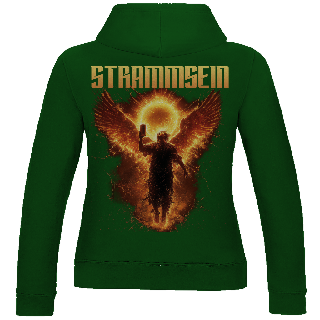 Strammsein Du Ich Wir Bier - Damen Hoodie Bottle Green