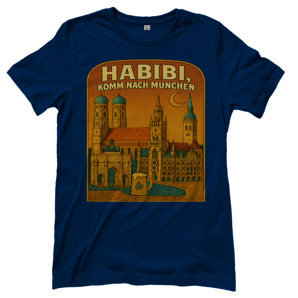 Habibi komm nach München - Damen T-Shirt Navy