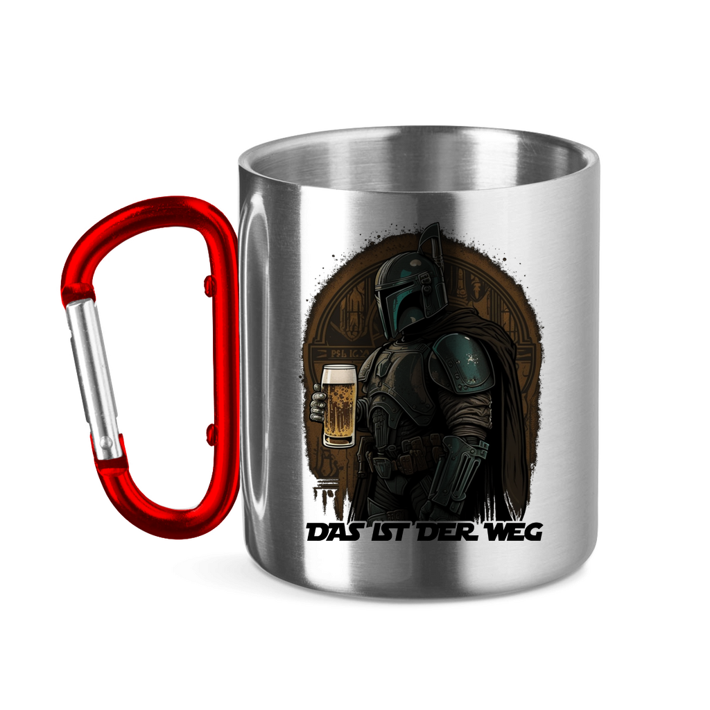 Das ist der Weg Mandalorianer Bier - Edelstahltasse mit Karabinergriff