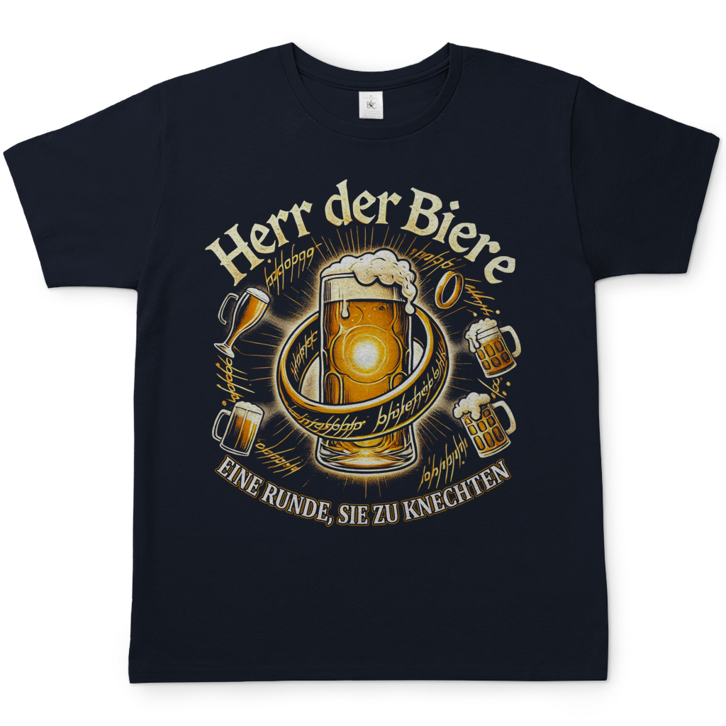 Herr der Biere eine Runde, sie zu knechten - Herren Shirt Navy
