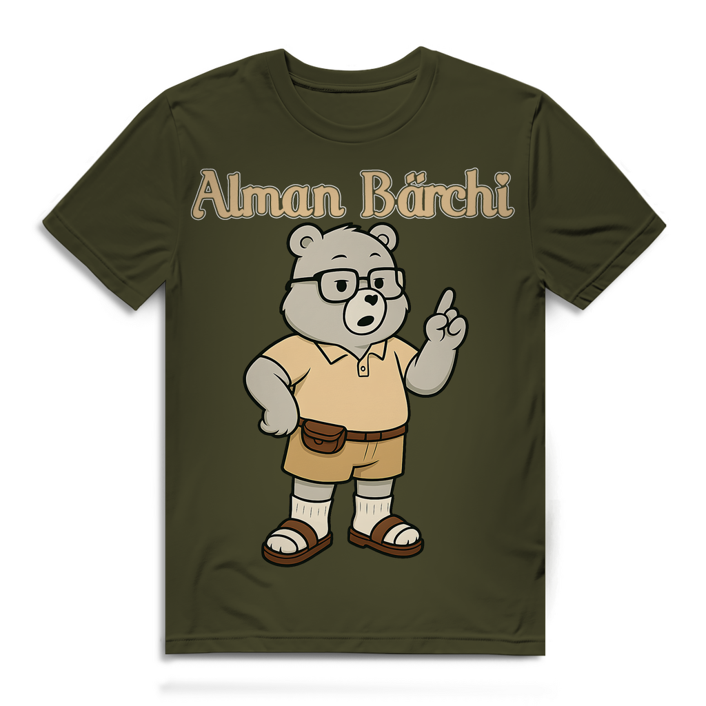 Alman Bärchi - Glücksbärchi - Herren Premium Bio T-Shirt Khaki
