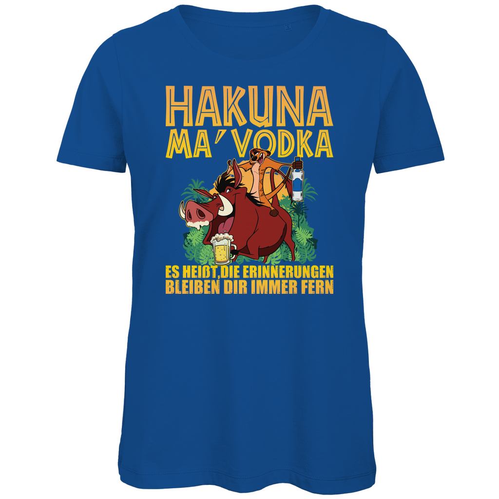 Hakuna Ma Vodka Timon und Pumbaa - Damen Premium Bio T-Shirt Royal Blue