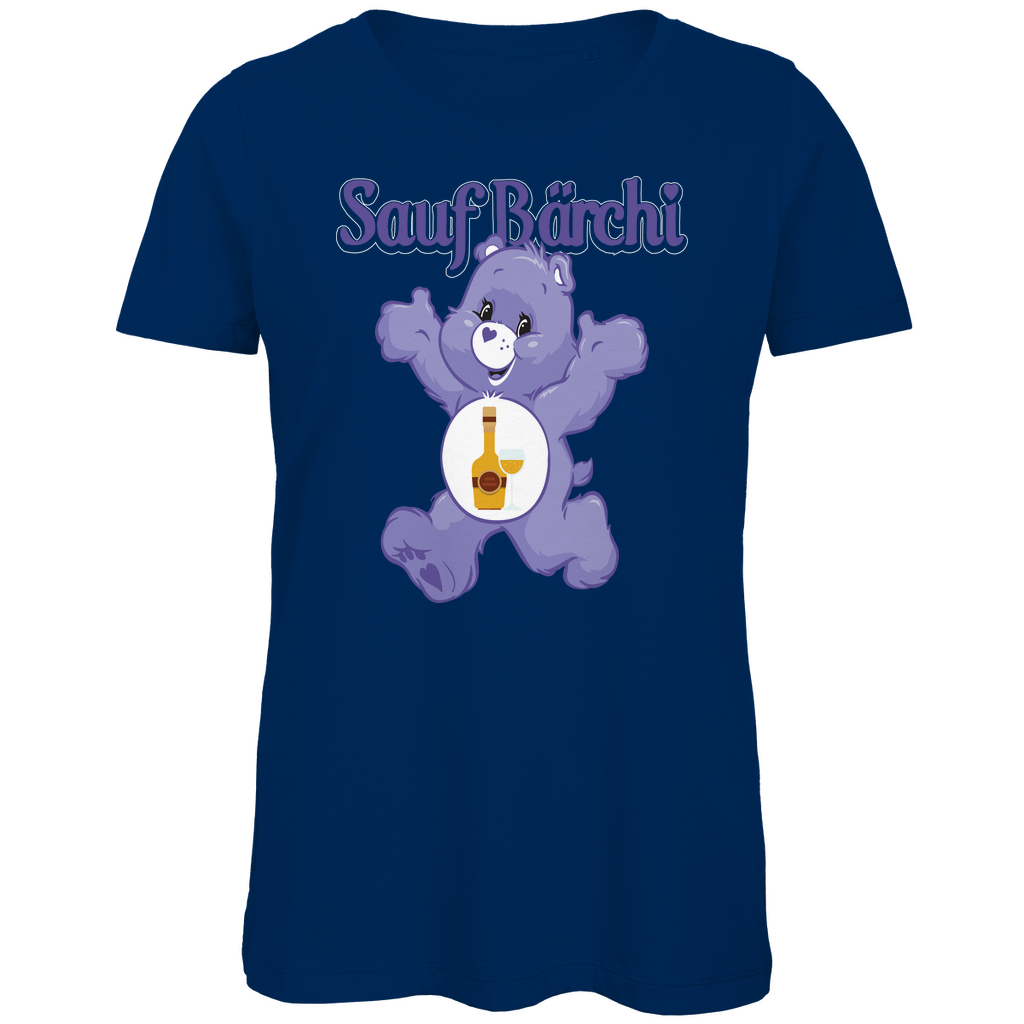 Sauf Bärchi - Glücksbärchi - Damen Premium Bio T-Shirt Navy