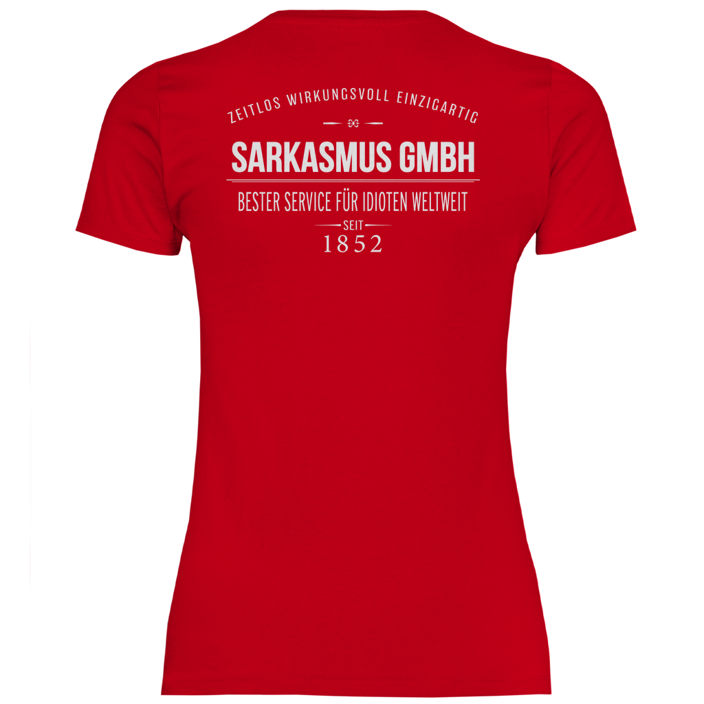 Sarkasmus GmbH bester Service für Idioten weltweit - Damenshirt Red