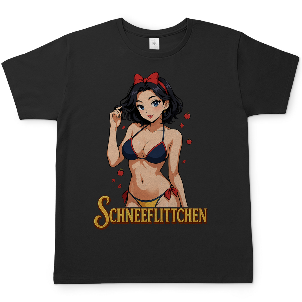 Schneeflittchen Schneewittchen - Herren T-Shirt Black