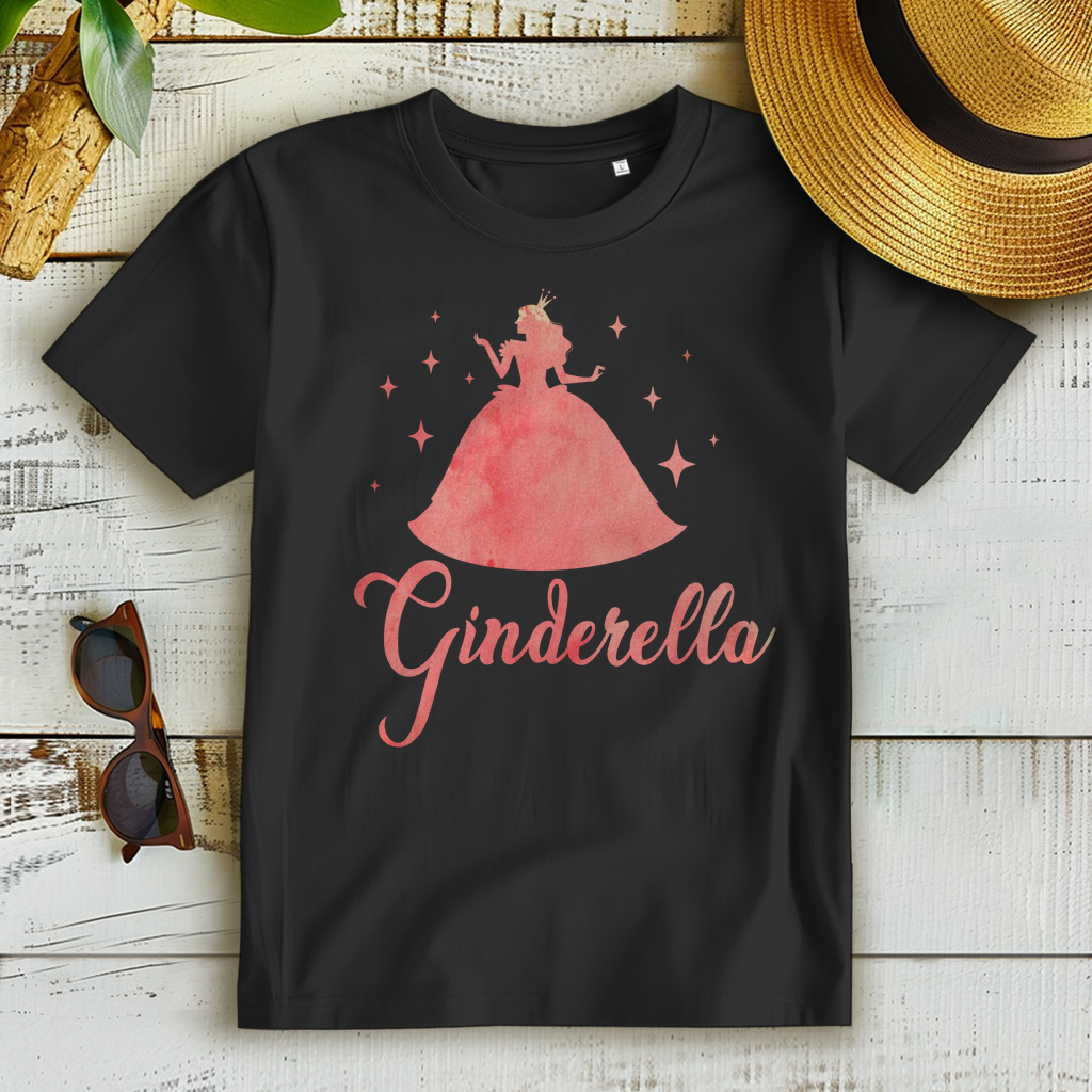 Ginderella T-Shirt Damen – Lustiger Gin Spruch mit Prinzessin für Party Queens