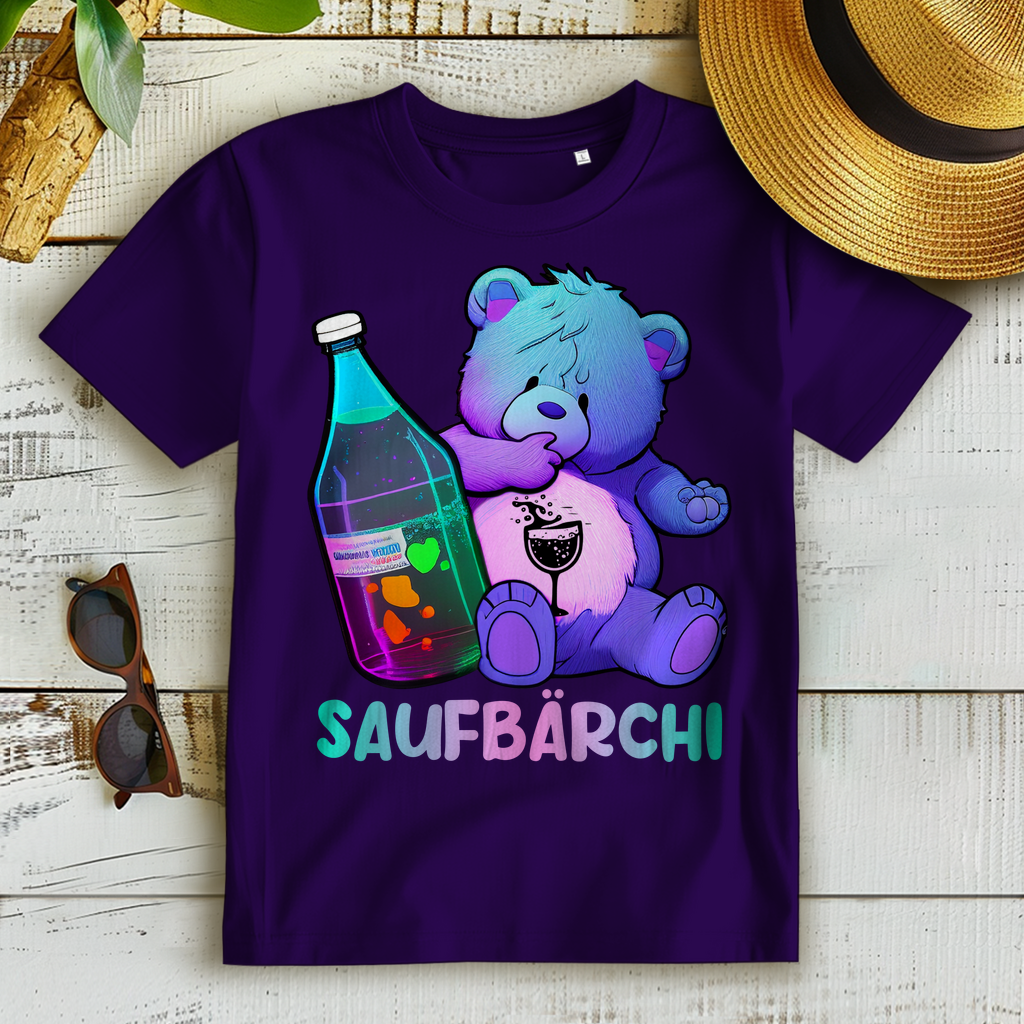 Saufbärchi - Glücksbärchi - Damen Premium Bio T-Shirt