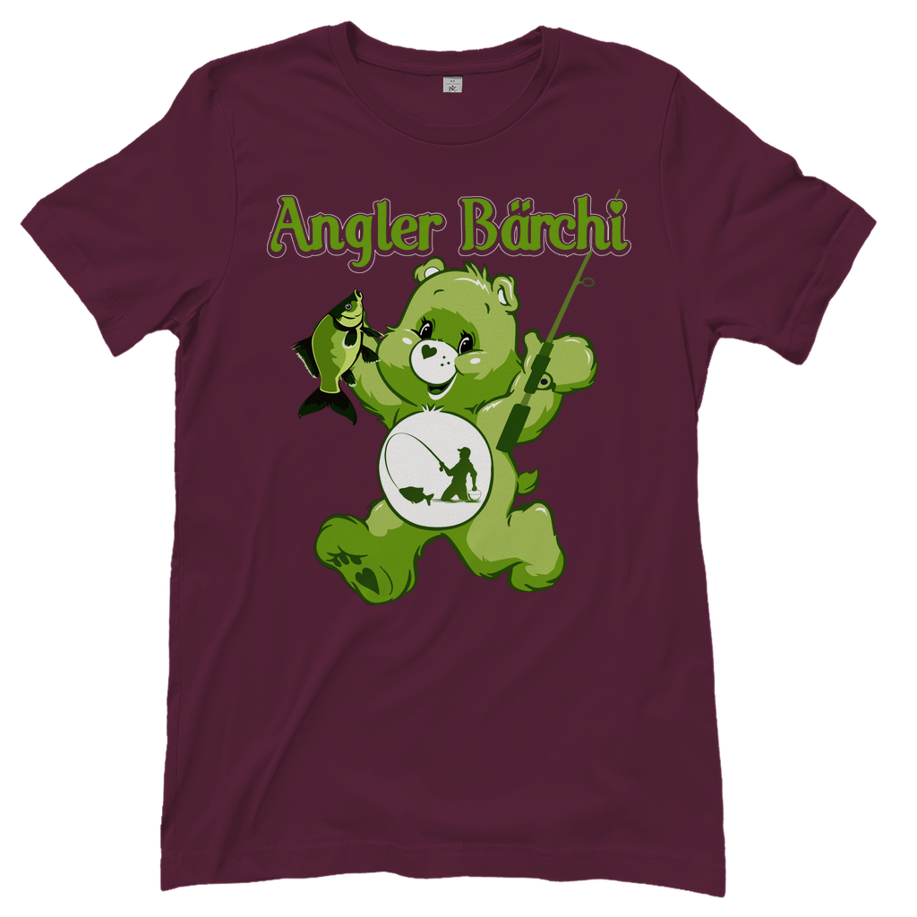 Angler Bärchi - Glücksbärchi - Damenshirt Burgundy