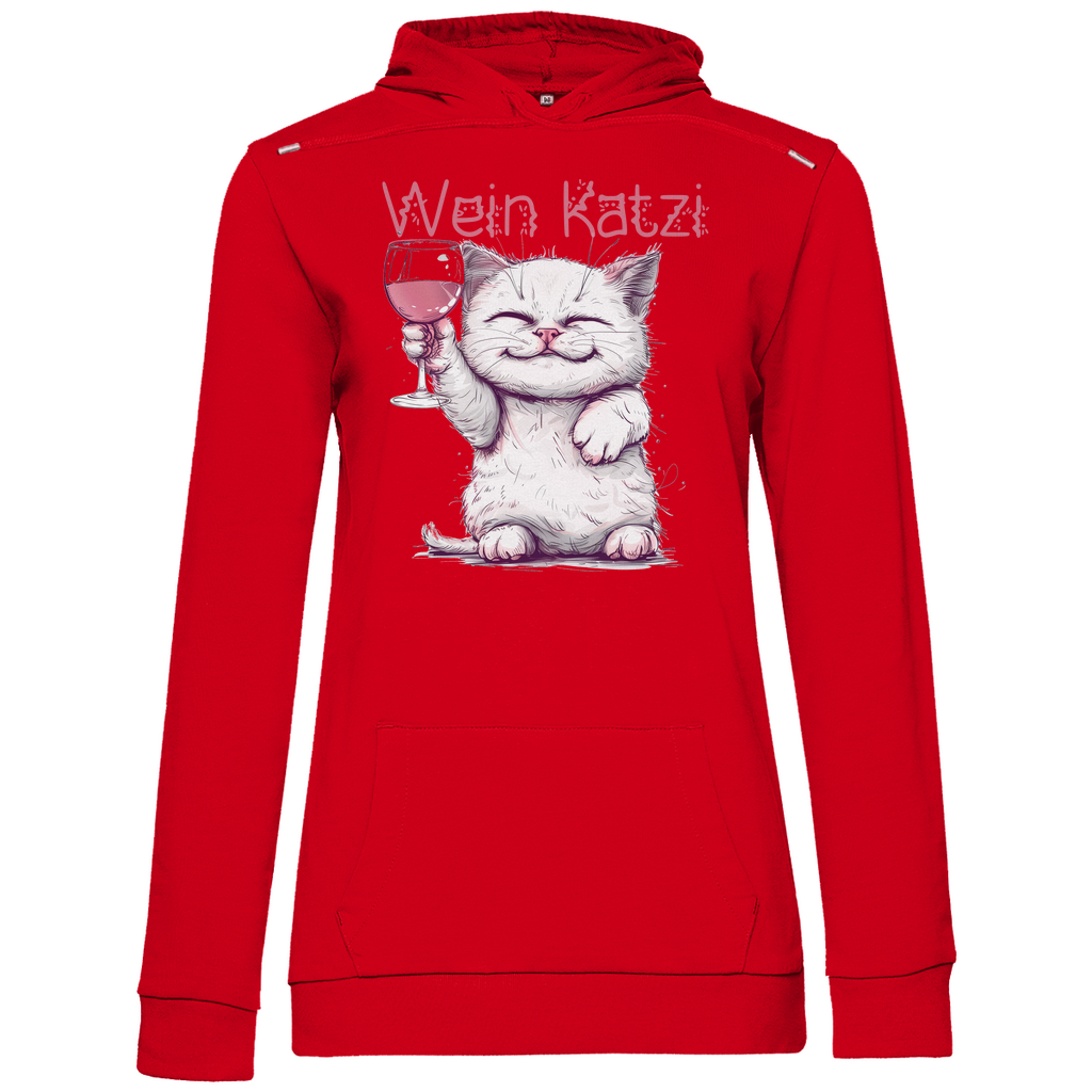 Wein Katzi Katze - Damen Hoodie Red