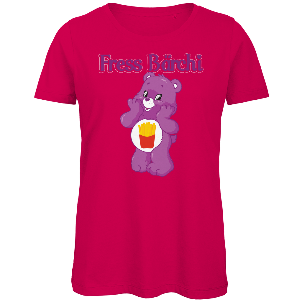Fress Bärchi - Glücksbärchi - Damen Premium Bio T-Shirt Fuchsia