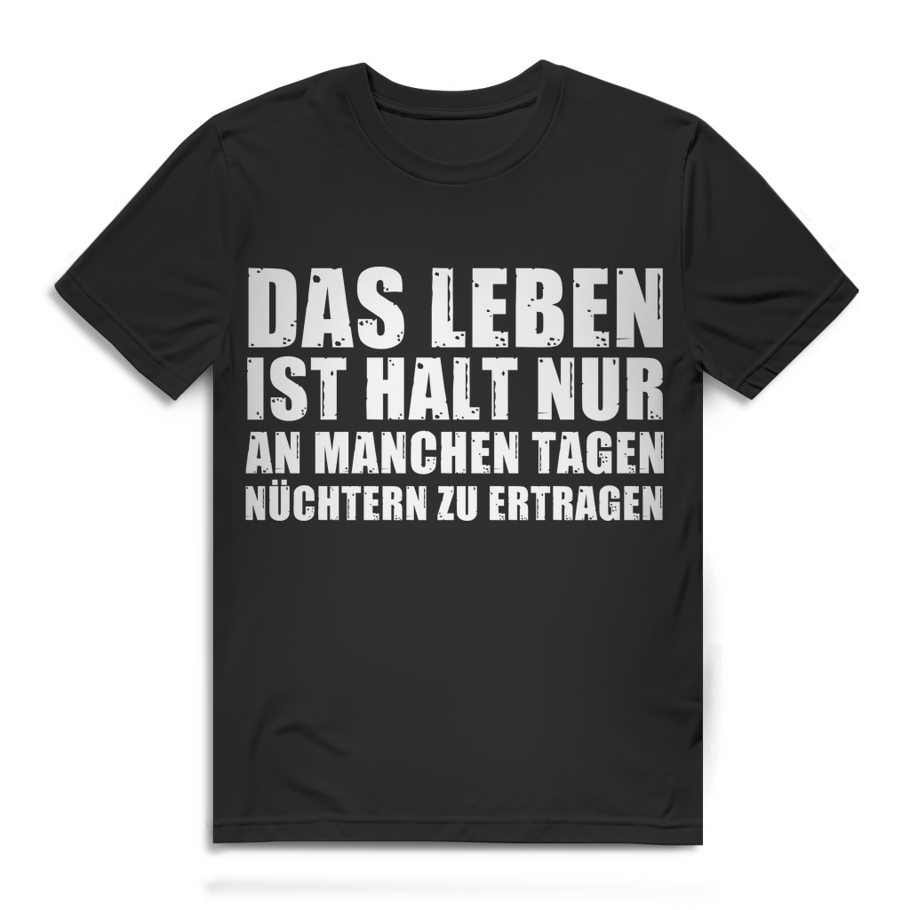 Alkohol Spruch Shirt Herren – An manchen Tagen hilft nur ein guter Pegel Black